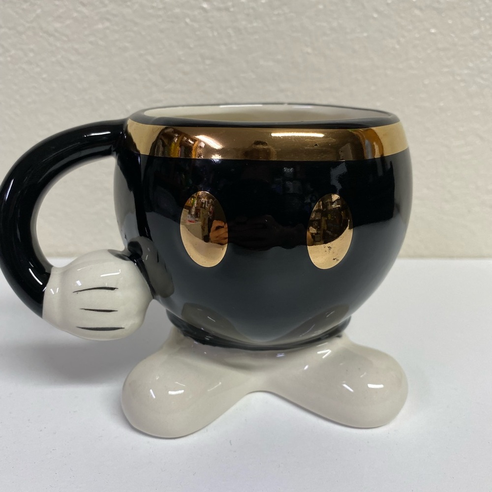 Disney Mickey Mouse Bottom Mug in Black and Copper Detailing